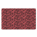 Pink And Black Tiger Stripe Print Polyester Doormat