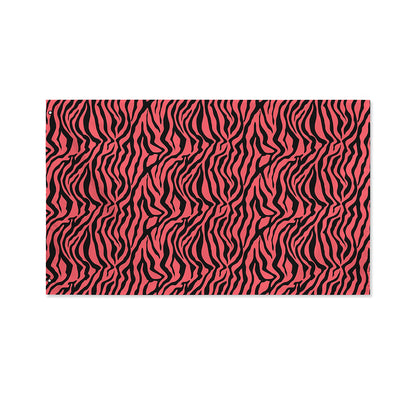 Pink And Black Tiger Stripe Print Polyester Flag