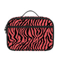 Pink And Black Tiger Stripe Print Portable Lunch Bag