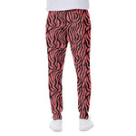 Pink And Black Tiger Stripe Print Scuba Joggers