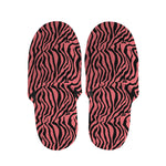 Pink And Black Tiger Stripe Print Slippers