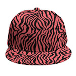 Pink And Black Tiger Stripe Print Snapback Cap