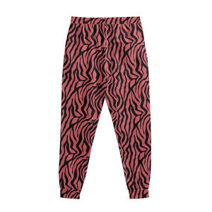 Pink And Black Tiger Stripe Print Sweatpants