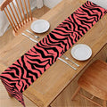 Pink And Black Tiger Stripe Print Table Runner