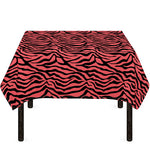 Pink And Black Tiger Stripe Print Tablecloth