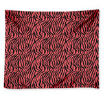 Pink And Black Tiger Stripe Print Tapestry