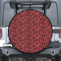 Pink And Black Tiger Stripe Print Tire Cover