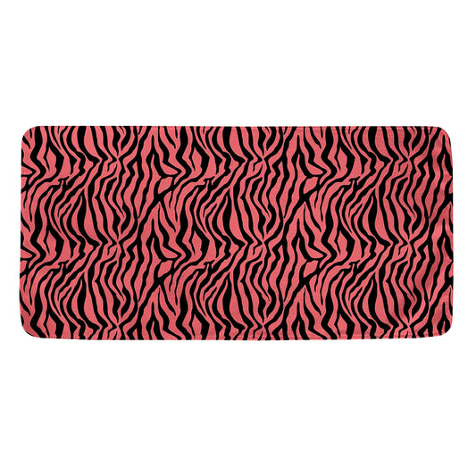 Pink And Black Tiger Stripe Print Towel