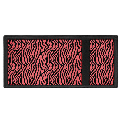 Pink And Black Tiger Stripe Print Trifold Wallet