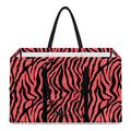 Pink And Black Tiger Stripe Print Utility Tote Bag