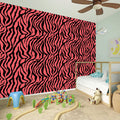 Pink And Black Tiger Stripe Print Wall Sticker