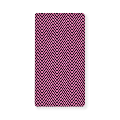Pink And Black Zigzag Pattern Print Baby Crib Sheet