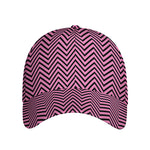 Pink And Black Zigzag Pattern Print Baseball Cap