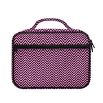 Pink And Black Zigzag Pattern Print Briefcase Bible Bag