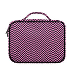 Pink And Black Zigzag Pattern Print Briefcase Bible Bag