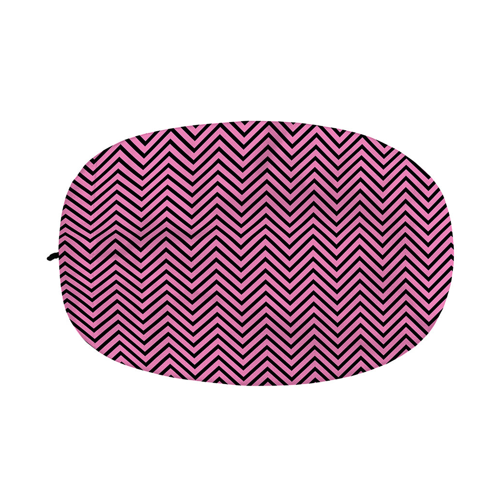 Pink And Black Zigzag Pattern Print Car Side Mirror Covers