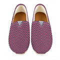 Pink And Black Zigzag Pattern Print Casual Shoes
