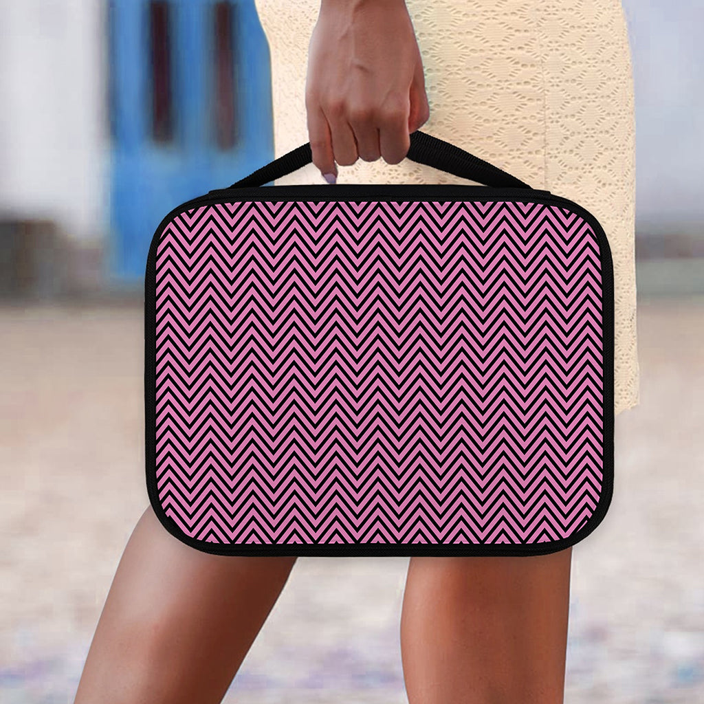 Pink And Black Zigzag Pattern Print Classic Bible Case