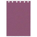 Pink And Black Zigzag Pattern Print Curtain