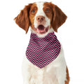 Pink And Black Zigzag Pattern Print Dog Bandana
