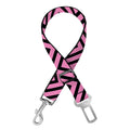 Pink And Black Zigzag Pattern Print Dog Seat Belt