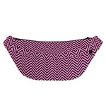 Pink And Black Zigzag Pattern Print Fanny Pack