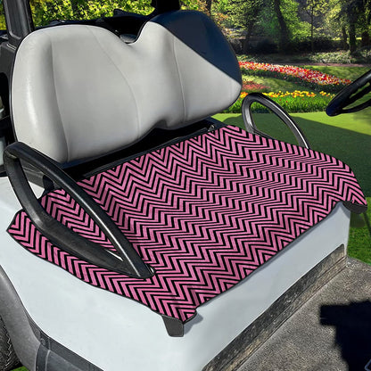 Pink And Black Zigzag Pattern Print Golf Cart Seat Cover