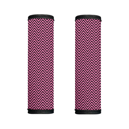 Pink And Black Zigzag Pattern Print Handle Covers