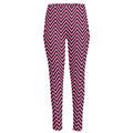 Pink And Black Zigzag Pattern Print High-Waisted Pocket Leggings