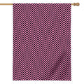 Pink And Black Zigzag Pattern Print House Flag