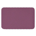Pink And Black Zigzag Pattern Print Indoor Door Mat