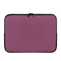 Pink And Black Zigzag Pattern Print Laptop Sleeve