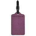 Pink And Black Zigzag Pattern Print Luggage Tag