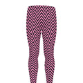 Pink And Black Zigzag Pattern Print Men's Leggings