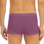 Pink And Black Zigzag Pattern Print Men's Short Boxer Briefs