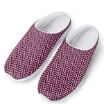 Pink And Black Zigzag Pattern Print Mesh Casual Shoes