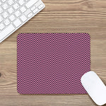 Pink And Black Zigzag Pattern Print Mouse Pad
