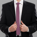 Pink And Black Zigzag Pattern Print Necktie