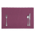 Pink And Black Zigzag Pattern Print Placemat