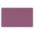 Pink And Black Zigzag Pattern Print Polyester Doormat