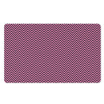 Pink And Black Zigzag Pattern Print Polyester Doormat