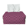 Pink And Black Zigzag Pattern Print Rectangle Tissue Box Cover
