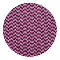 Pink And Black Zigzag Pattern Print Round Blanket