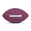 Pink And Black Zigzag Pattern Print Rugby Ball