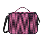 Pink And Black Zigzag Pattern Print Shoulder Strap Bible Bag