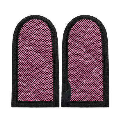Pink And Black Zigzag Pattern Print Skillet Handle Cover