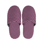Pink And Black Zigzag Pattern Print Slippers