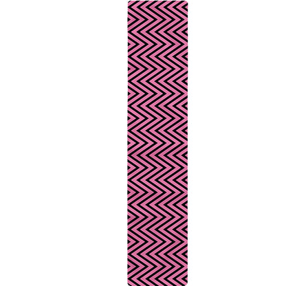 Pink And Black Zigzag Pattern Print Table Runner