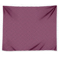 Pink And Black Zigzag Pattern Print Tapestry