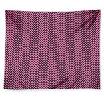 Pink And Black Zigzag Pattern Print Tapestry